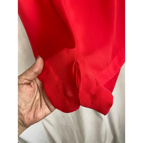 BCBGMAXAZRIA Casli Halter Romper in Coral with Pockets Small - Picture 8 of 9